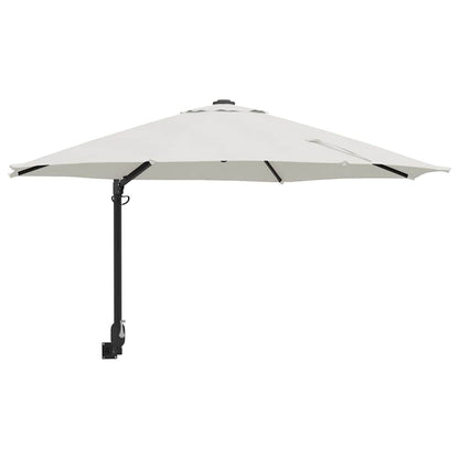 Gartenparasol Beige und Schwarz 248 x 248 x 148 cm