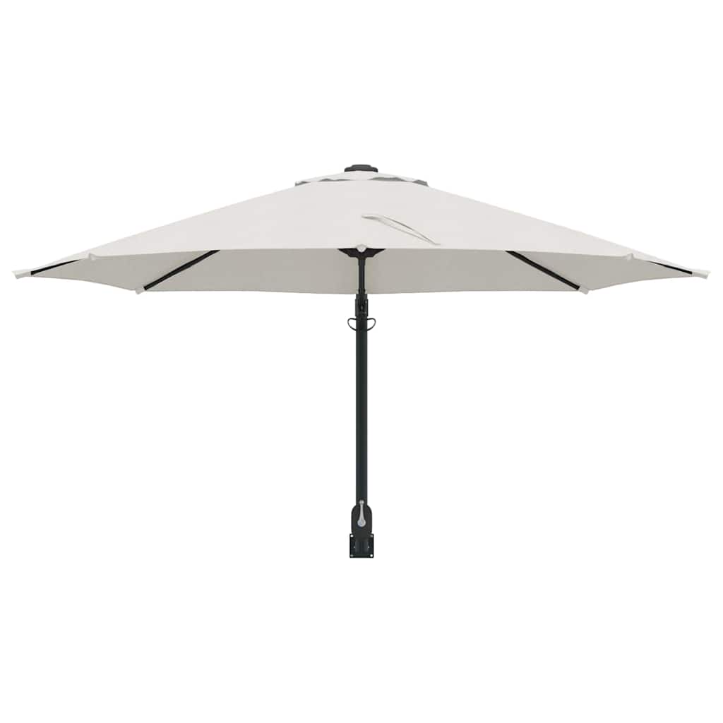 Gartenparasol Beige und Schwarz 248 x 248 x 148 cm
