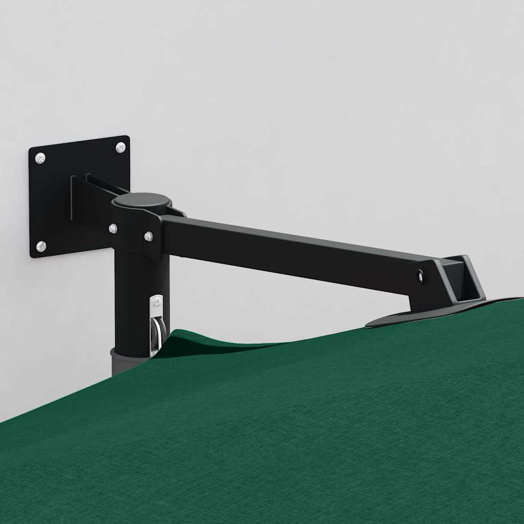 Gartenparasol Grün und Schwarz 248 x 248 x 148 cm