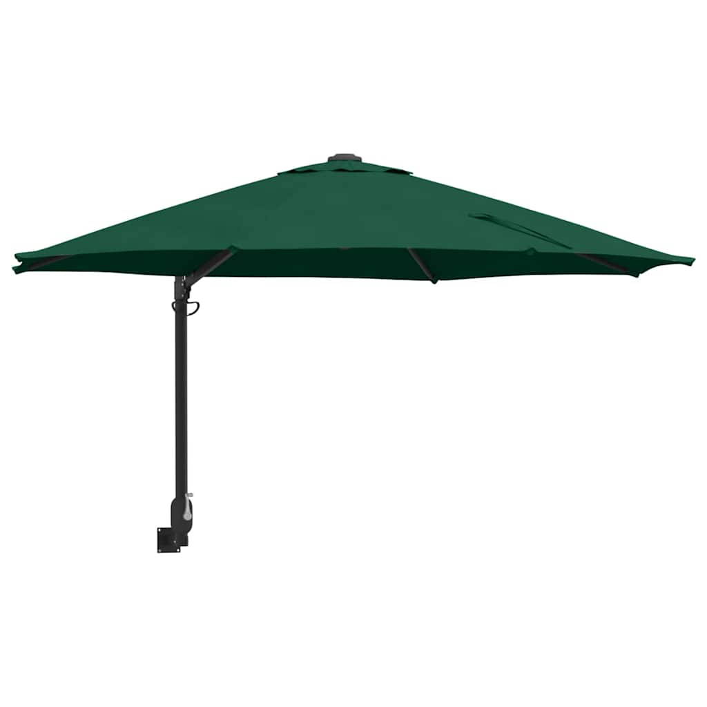 Gartenparasol Grün und Schwarz 248 x 248 x 148 cm