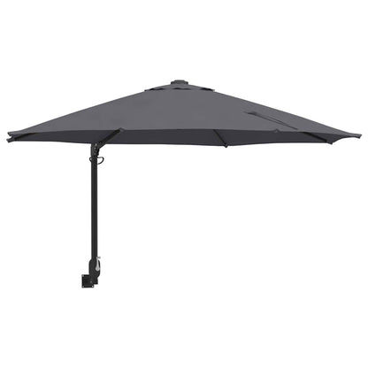 Gartenparasol Anthrazit und Schwarz 248 x 248 x 148 cm