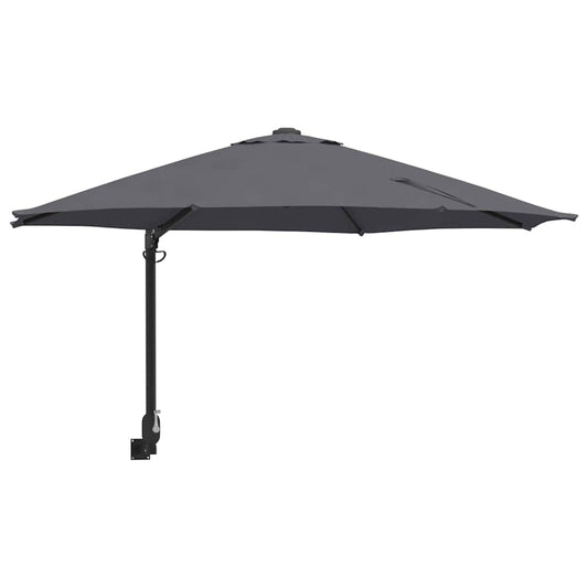 Gartenparasol Anthrazit und Schwarz 248 x 248 x 148 cm