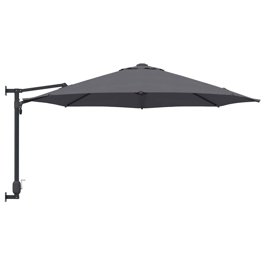 Gartenparasol Anthrazit und Schwarz 248 x 248 x 148 cm