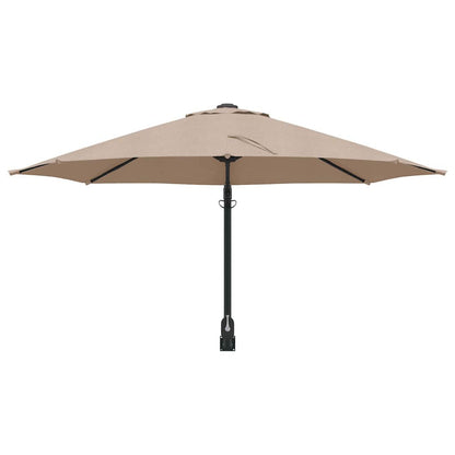 Gartenparasol Taupe und Schwarz 248 x 248 x 148 cm