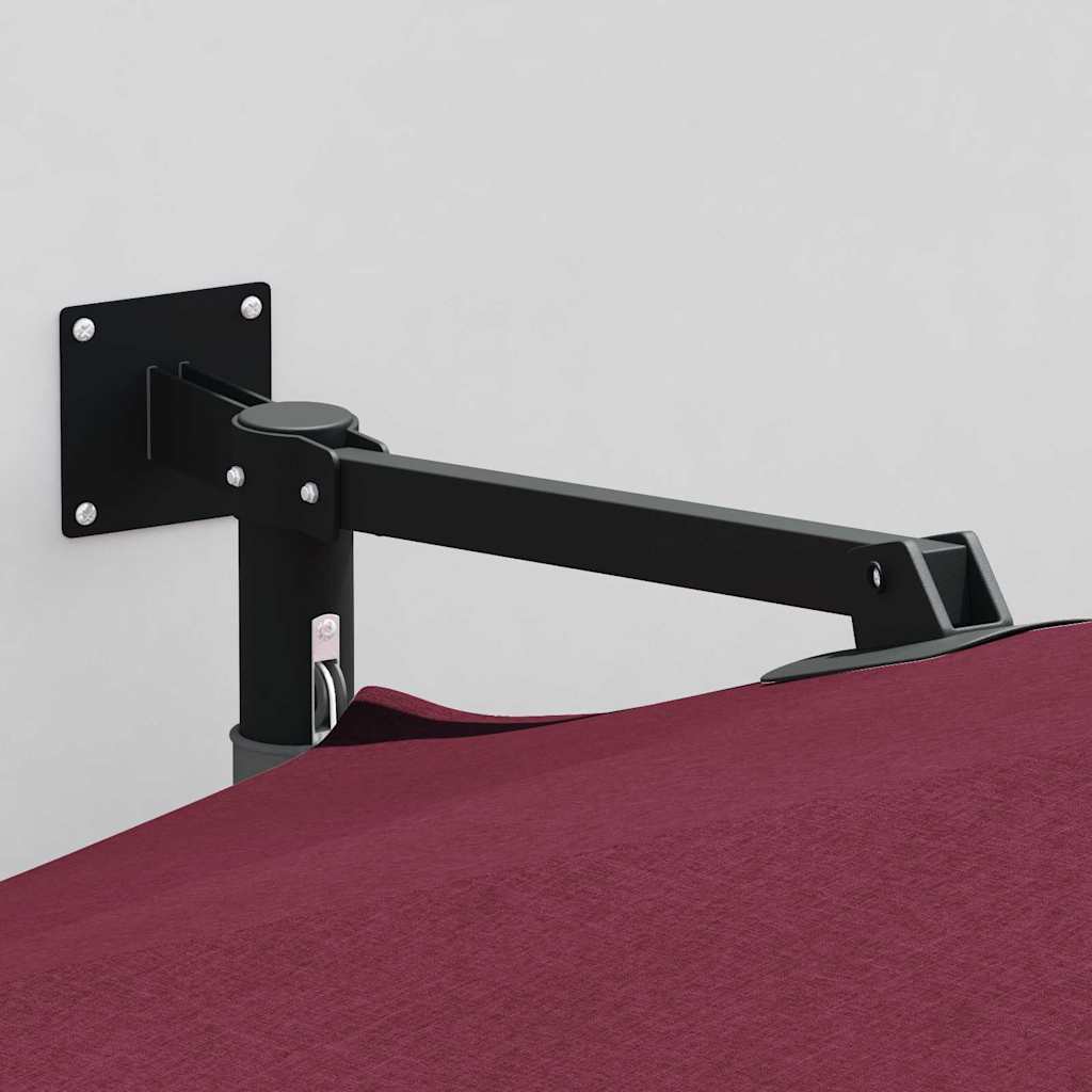 Gartenparasol Rot und Schwarz 248 x 248 x 148 cm