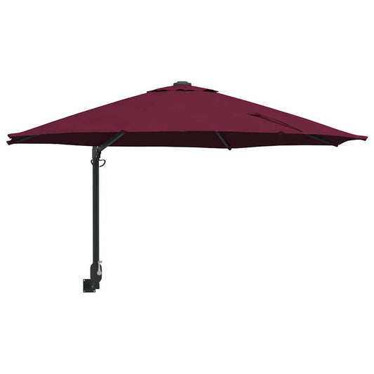 Gartenparasol Rot und Schwarz 248 x 248 x 148 cm