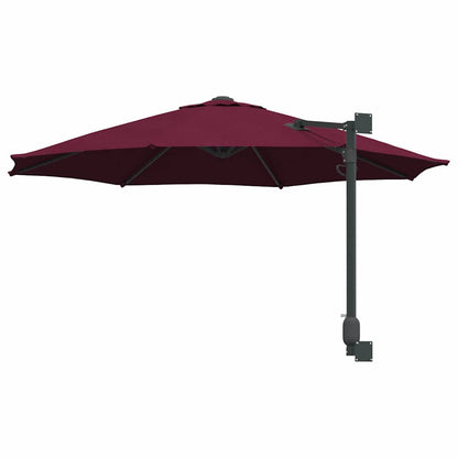 Gartenparasol Rot und Schwarz 248 x 248 x 148 cm