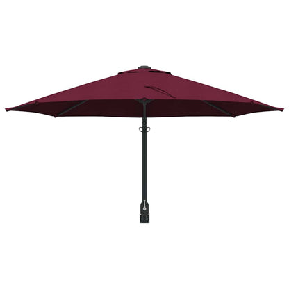 Gartenparasol Rot und Schwarz 248 x 248 x 148 cm