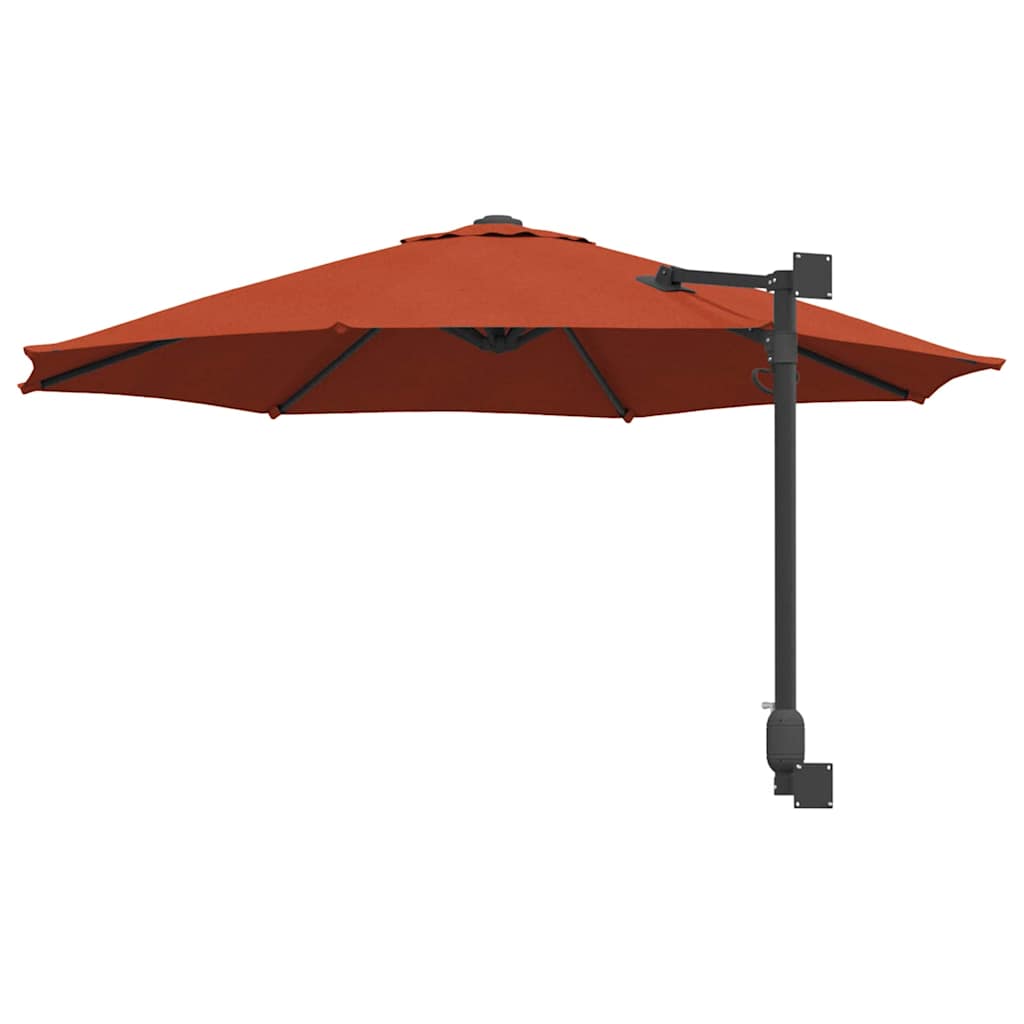 Gartenparasol Rot und Schwarz 248 x 248 x 148 cm