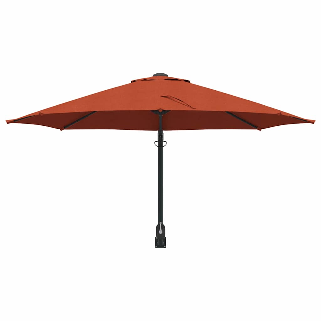 Gartenparasol Rot und Schwarz 248 x 248 x 148 cm