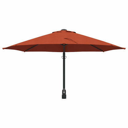 Gartenparasol Rot und Schwarz 248 x 248 x 148 cm