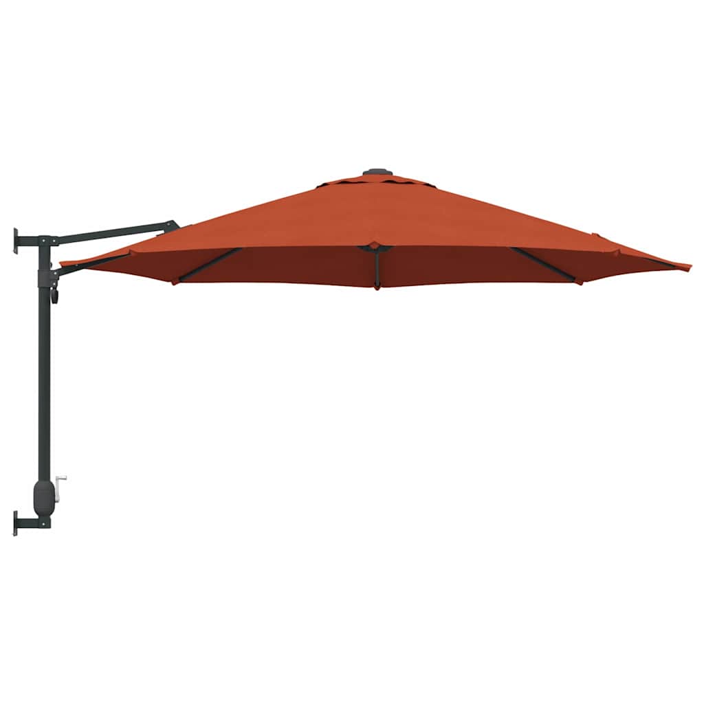 Gartenparasol Rot und Schwarz 248 x 248 x 148 cm