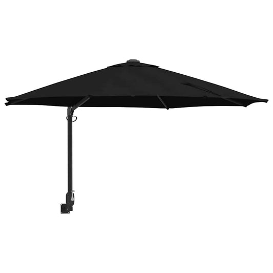 Gartenparasol Schwarz und Schwarz 248 x 248 x 148 cm