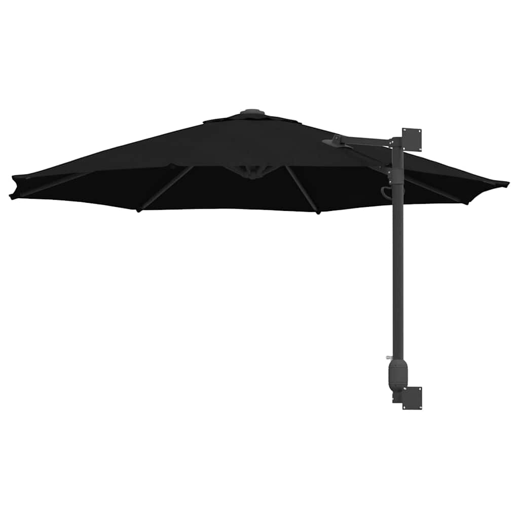 Gartenparasol Schwarz und Schwarz 248 x 248 x 148 cm