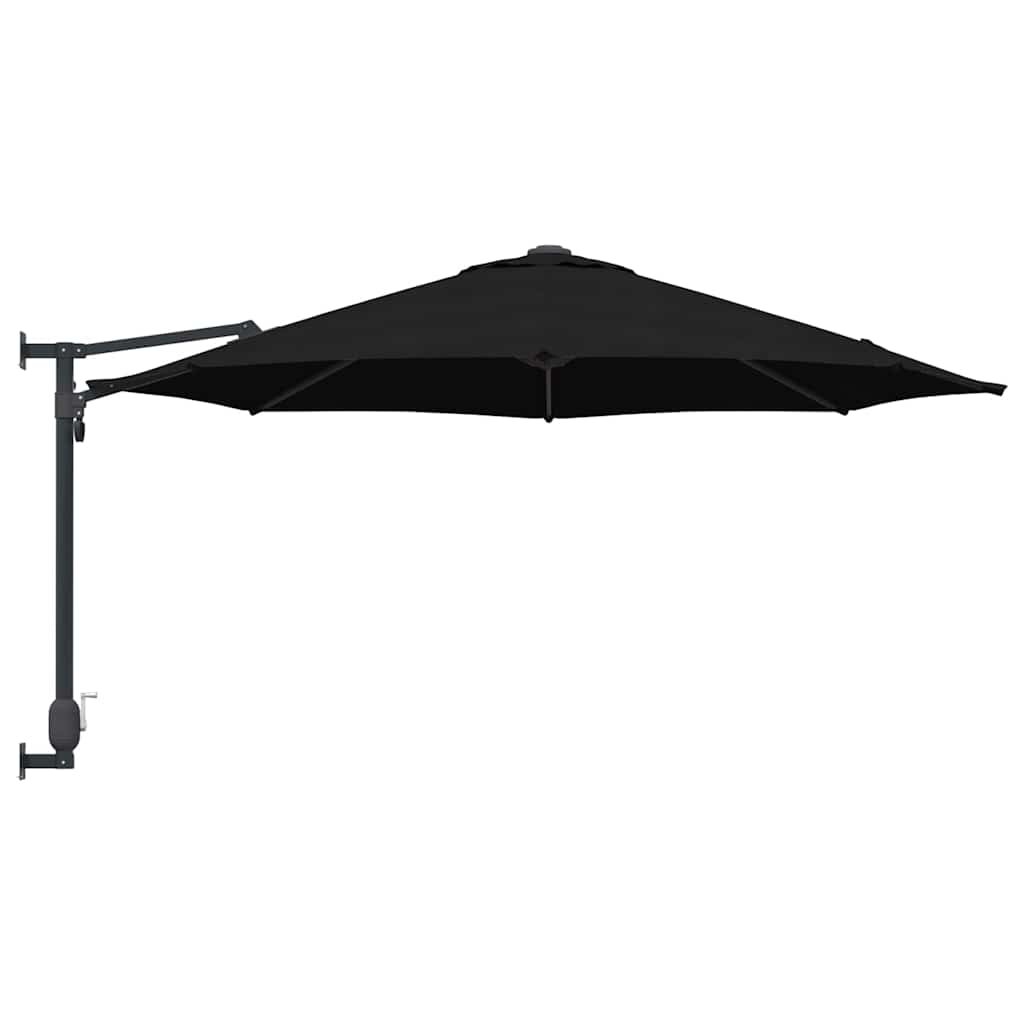 Gartenparasol Schwarz und Schwarz 248 x 248 x 148 cm