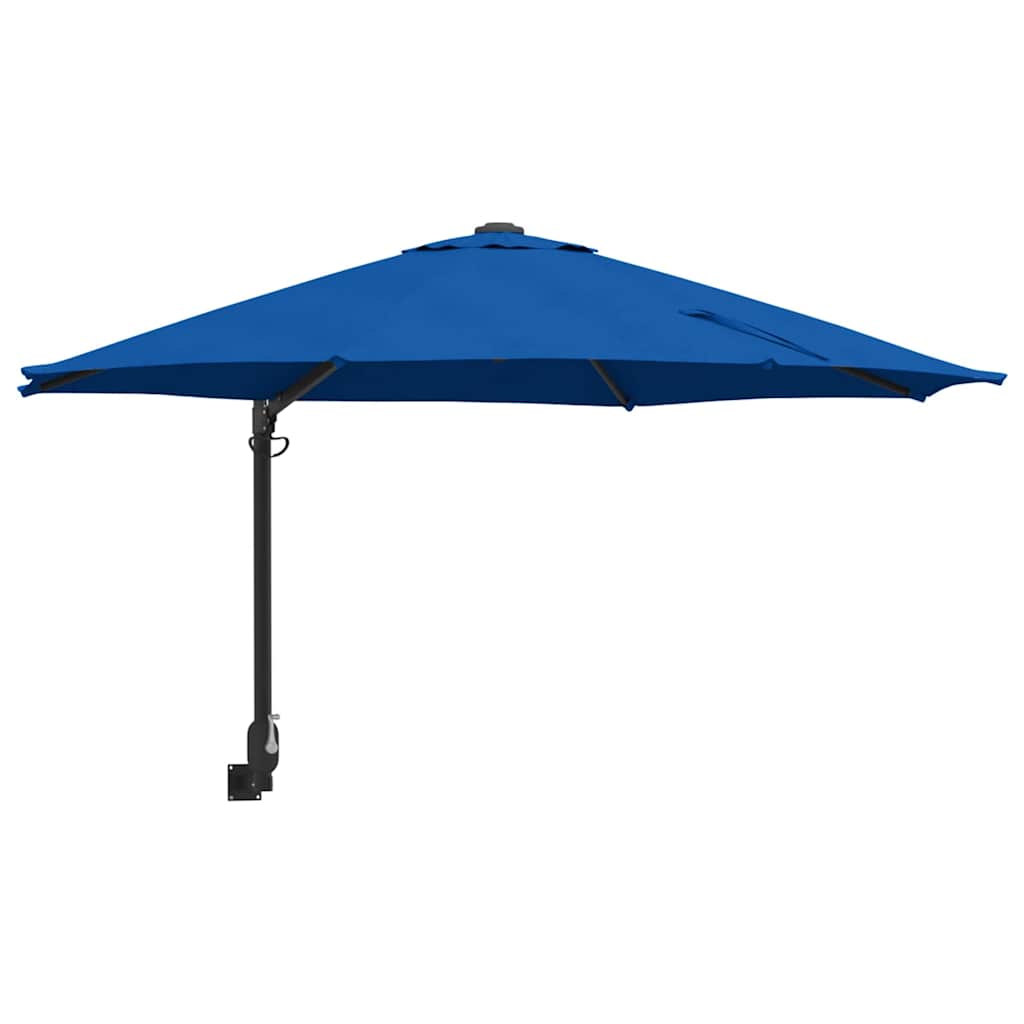 Gartenparasol Blau und Schwarz 248 x 248 x 148 cm
