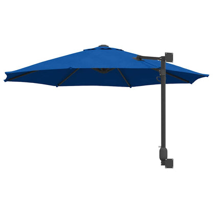 Gartenparasol Blau und Schwarz 248 x 248 x 148 cm