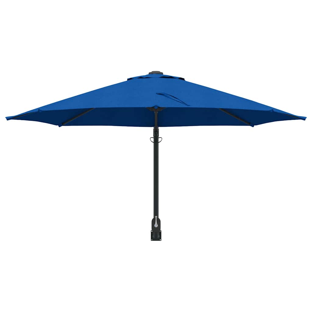 Gartenparasol Blau und Schwarz 248 x 248 x 148 cm
