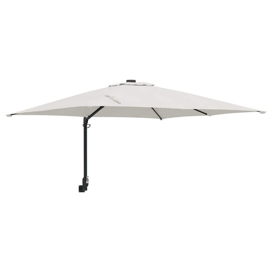 Gartenparasol Beige und Schwarz 248,5 x 247,5 x 160 cm