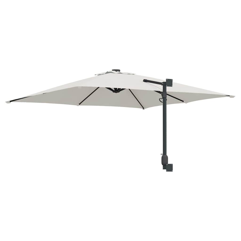 Gartenparasol Beige und Schwarz 248,5 x 247,5 x 160 cm