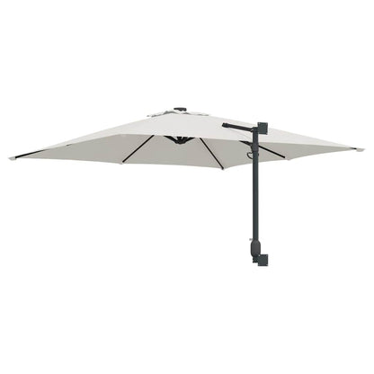 Gartenparasol Beige und Schwarz 248,5 x 247,5 x 160 cm
