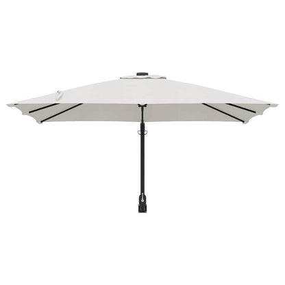 Gartenparasol Beige und Schwarz 248,5 x 247,5 x 160 cm