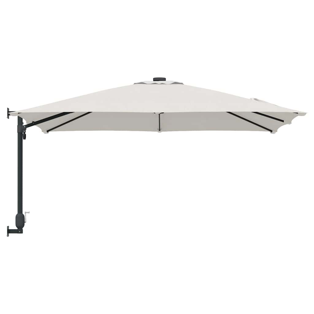 Gartenparasol Beige und Schwarz 248,5 x 247,5 x 160 cm