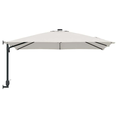 Gartenparasol Beige und Schwarz 248,5 x 247,5 x 160 cm