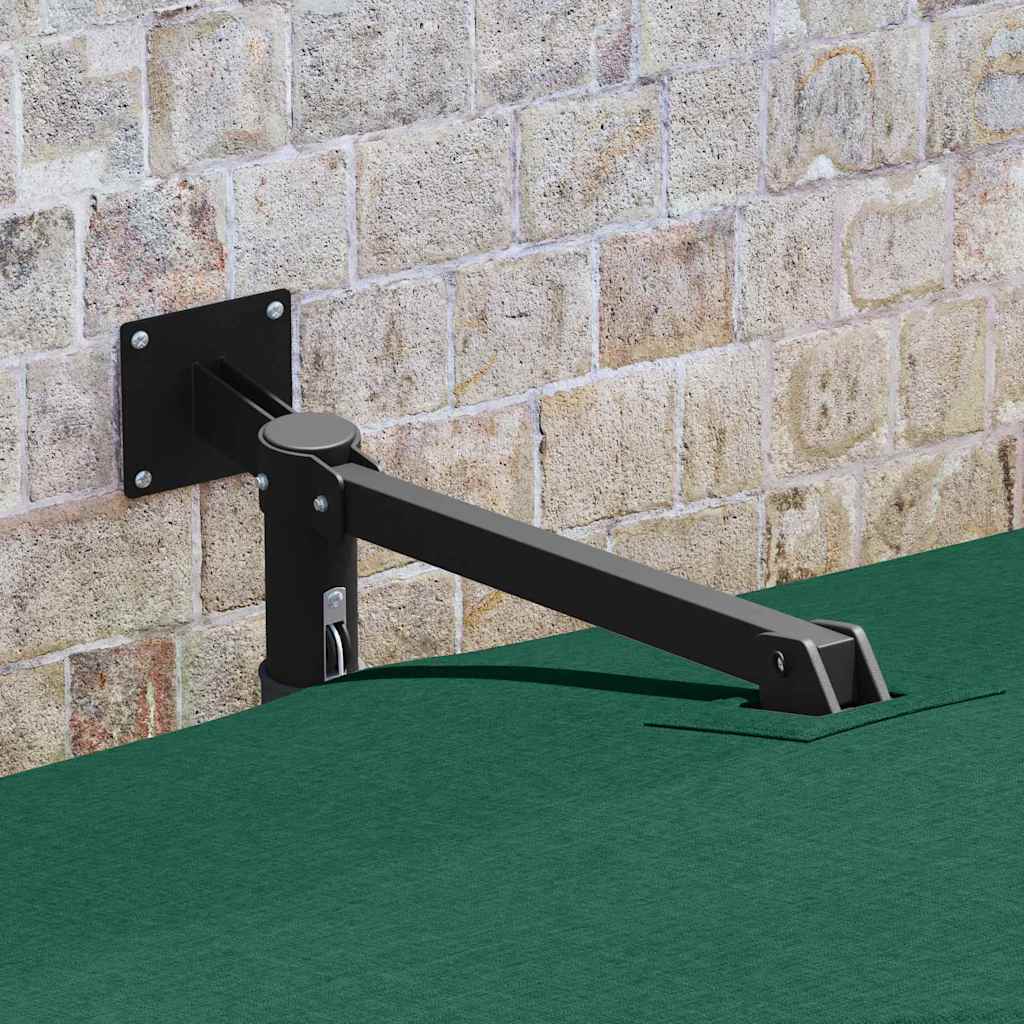 Gartenparasol Grün und Schwarz 248,5 x 247,5 x 160 cm