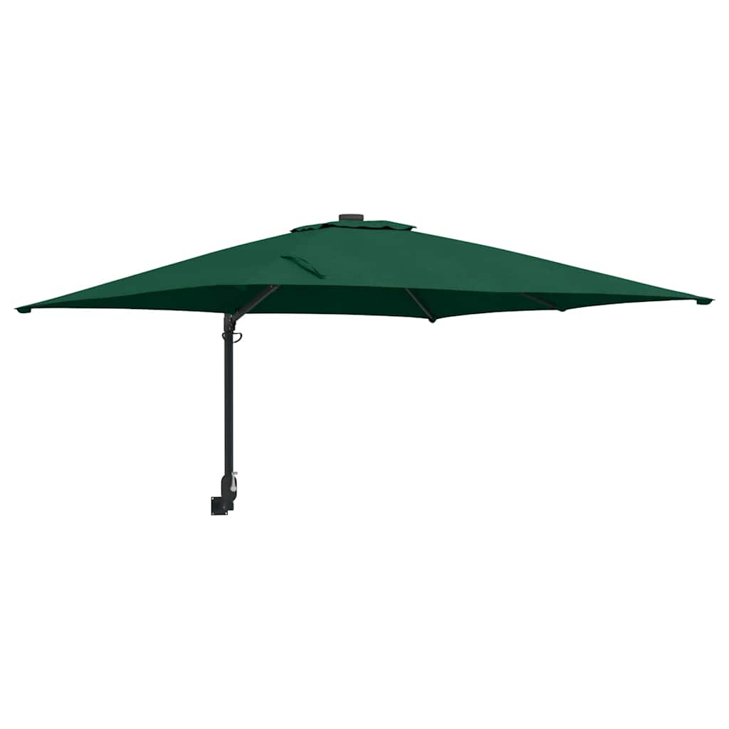 Gartenparasol Grün und Schwarz 248,5 x 247,5 x 160 cm