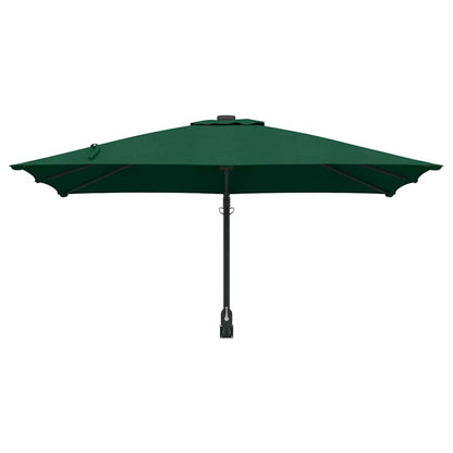 Gartenparasol Grün und Schwarz 248,5 x 247,5 x 160 cm