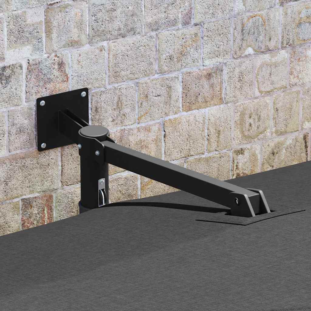 Gartenparasol Anthrazit und Schwarz 248,5 x 247,5 x 160 cm