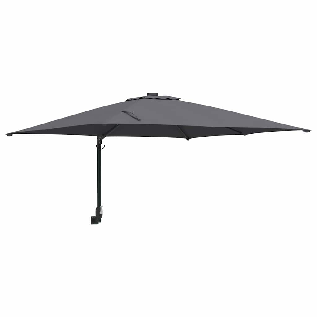 Gartenparasol Anthrazit und Schwarz 248,5 x 247,5 x 160 cm