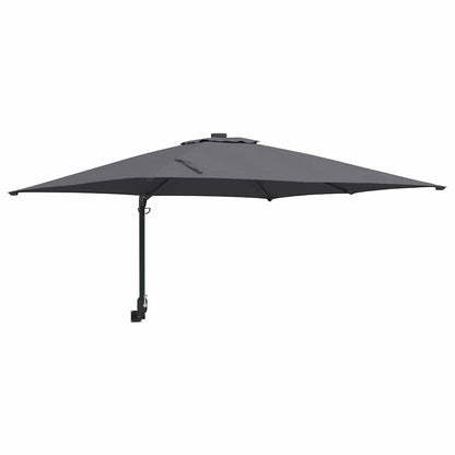 Gartenparasol Anthrazit und Schwarz 248,5 x 247,5 x 160 cm