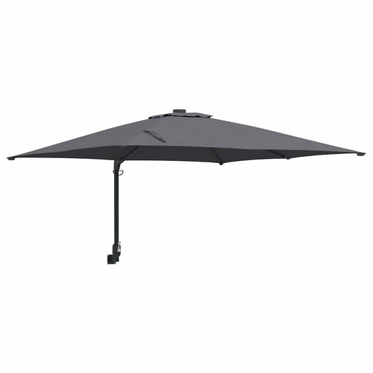 Gartenparasol Anthrazit und Schwarz 248,5 x 247,5 x 160 cm