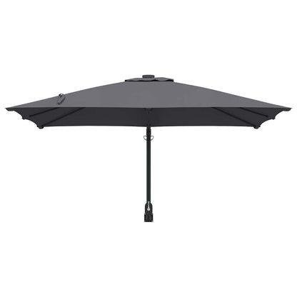 Gartenparasol Anthrazit und Schwarz 248,5 x 247,5 x 160 cm
