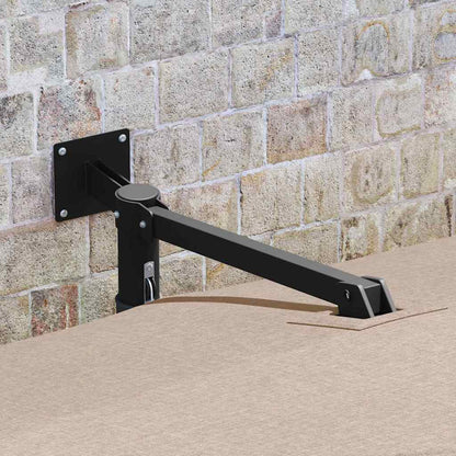 Gartenparasol Taupe und Schwarz 248,5 x 247,5 x 160 cm