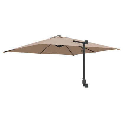Gartenparasol Taupe und Schwarz 248,5 x 247,5 x 160 cm