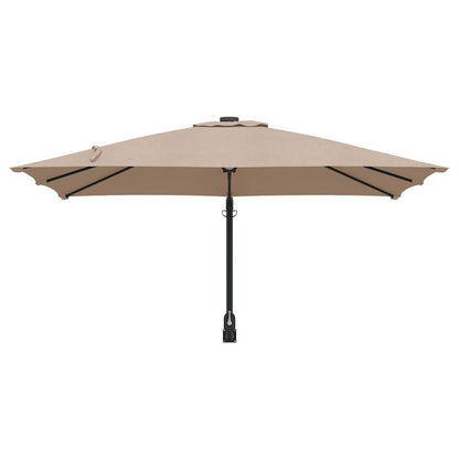 Gartenparasol Taupe und Schwarz 248,5 x 247,5 x 160 cm