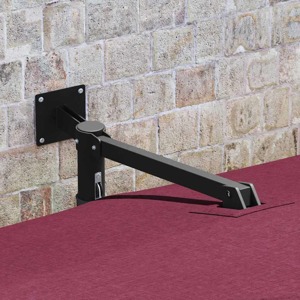 Gartenparasol Rot und Schwarz 248,5 x 247,5 x 160 cm