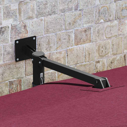 Gartenparasol Rot und Schwarz 248,5 x 247,5 x 160 cm