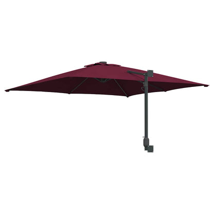 Gartenparasol Rot und Schwarz 248,5 x 247,5 x 160 cm