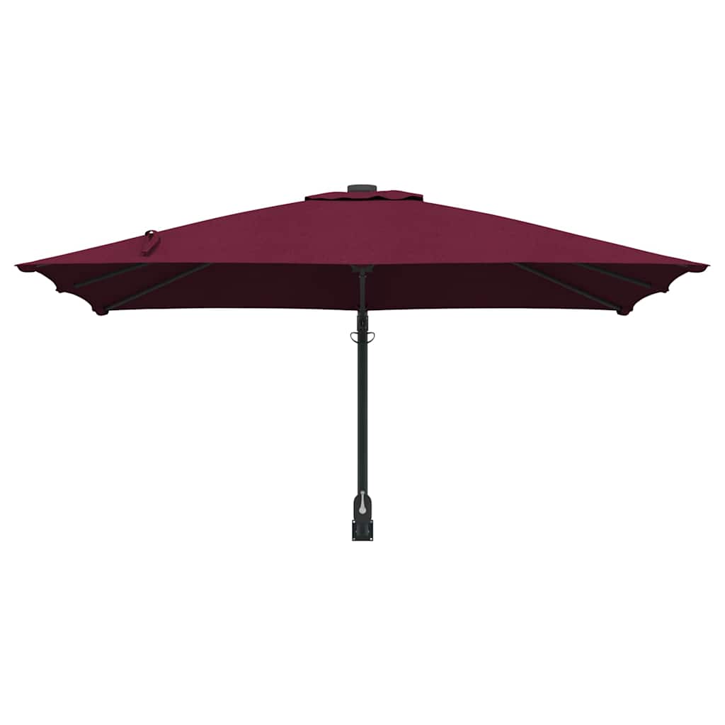 Gartenparasol Rot und Schwarz 248,5 x 247,5 x 160 cm