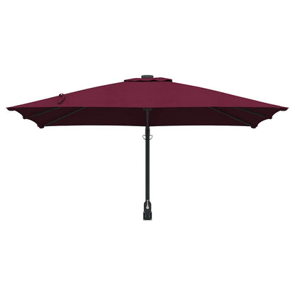 Gartenparasol Rot und Schwarz 248,5 x 247,5 x 160 cm