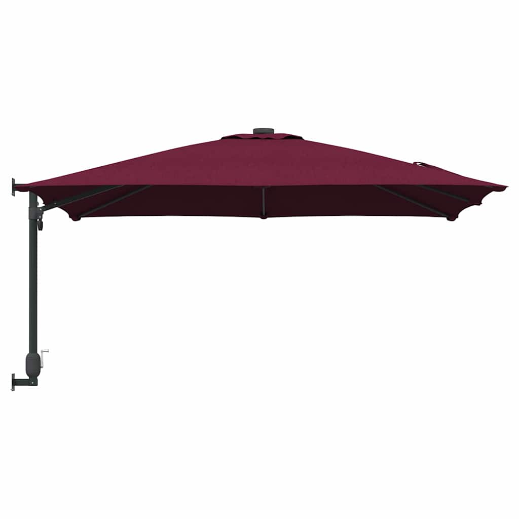 Gartenparasol Rot und Schwarz 248,5 x 247,5 x 160 cm