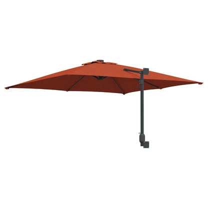 Gartenparasol Rot und Schwarz 248,5 x 247,5 x 160 cm