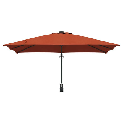 Gartenparasol Rot und Schwarz 248,5 x 247,5 x 160 cm
