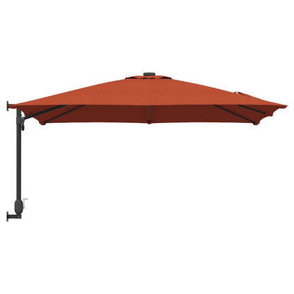 Gartenparasol Rot und Schwarz 248,5 x 247,5 x 160 cm