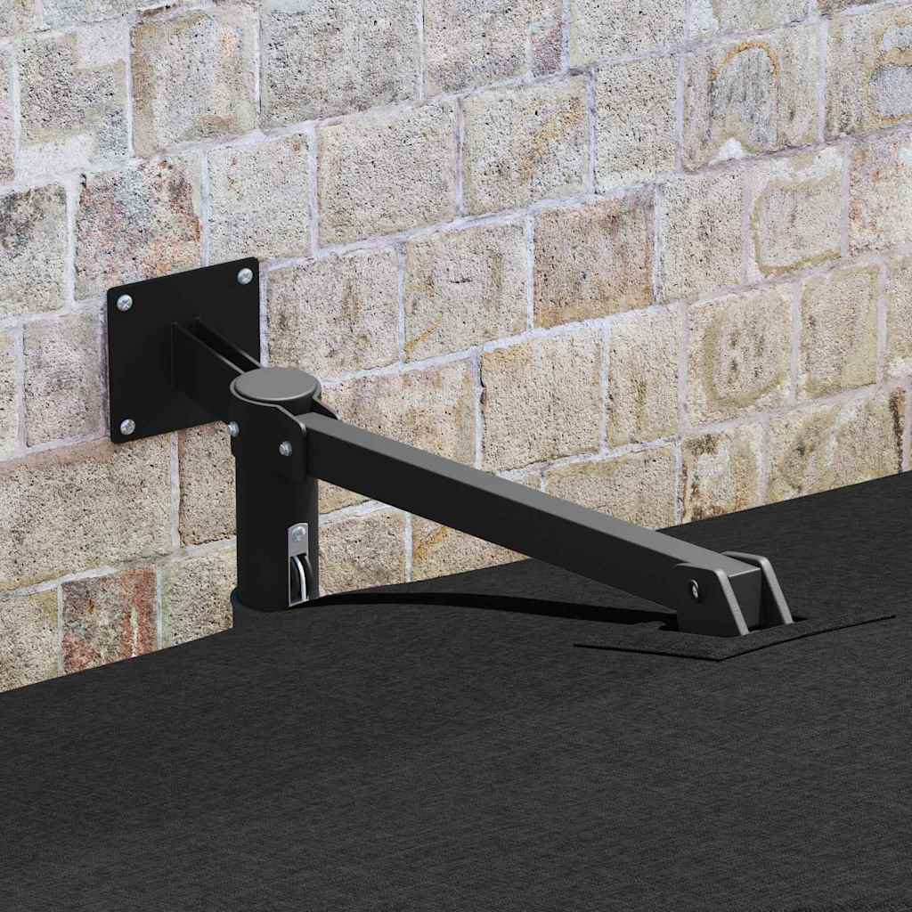 Gartenparasol Schwarz und Schwarz 248,5 x 247,5 x 160 cm