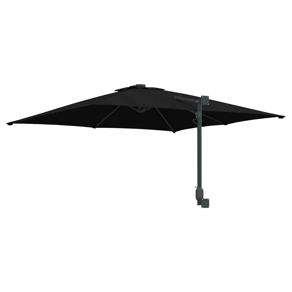 Gartenparasol Schwarz und Schwarz 248,5 x 247,5 x 160 cm